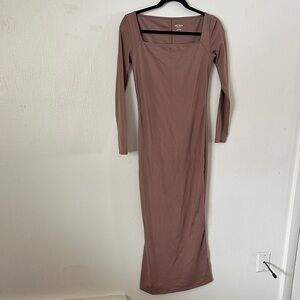 Wild Fable Long Sleeve Brown Dress